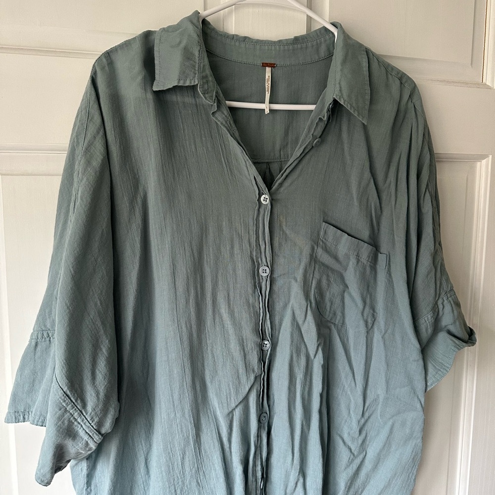 Free People Button Down Blouse